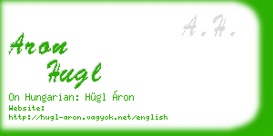 aron hugl business card